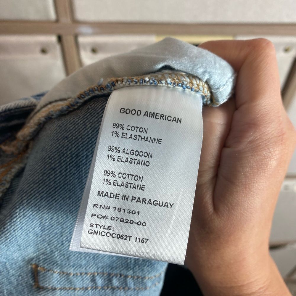 Good American Light Blue Distressed Ankle Jeans - Picture 13 of 13